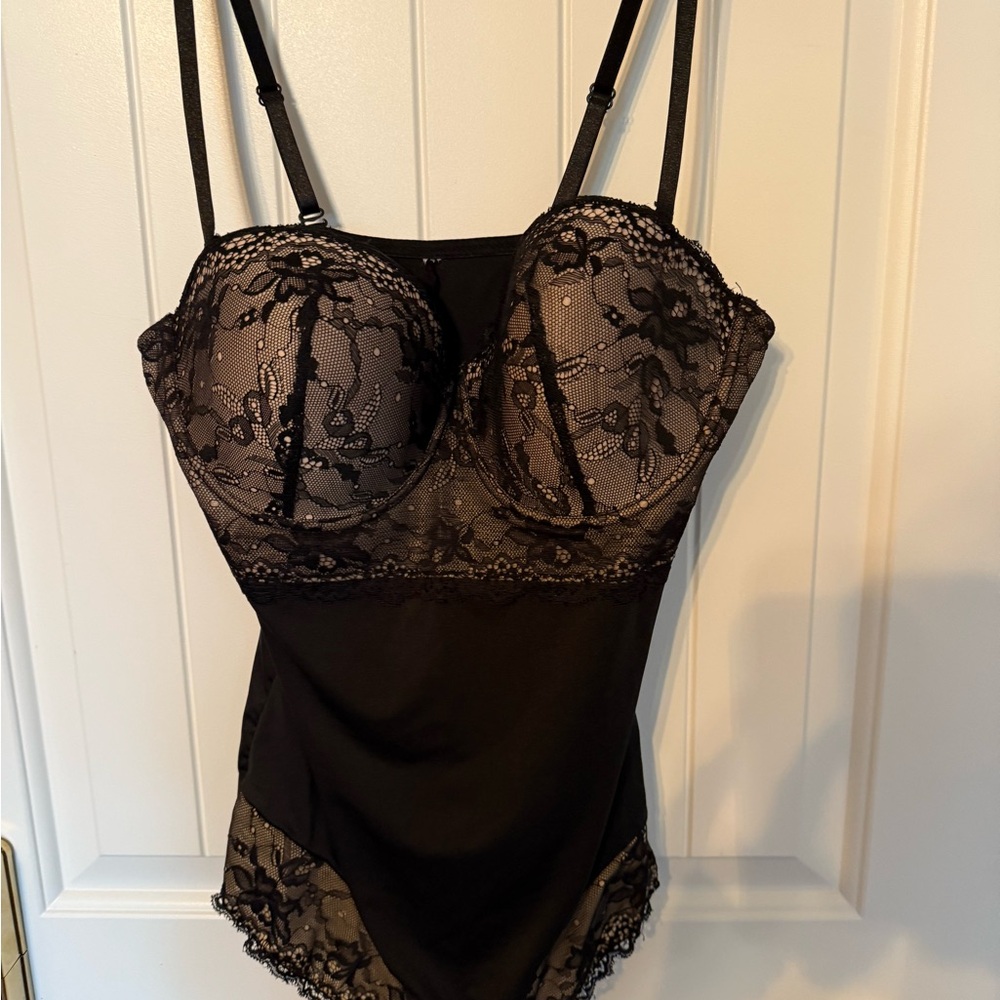 Elegant Black Lace Bodysuit